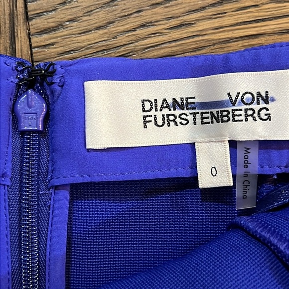 Diane Von Furstenberg Mini Dress 0 Blue Convertible Sash Versatile Cocktail - Picture 11 of 13